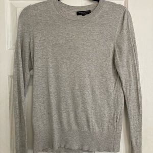 Banana Republic Silk Cotton Sweater in Gray